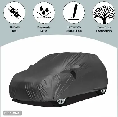 Hms Car Cover For Maruti Suzuki Vitara Brezza (Without Mirror Pockets) (Grey)-thumb4