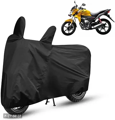 Water Repellent Two Wheeler Bike Cover for Honda CB Twister Black-thumb0