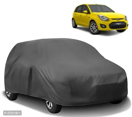 Stylish Car Cover For Ford Figo - Without Mirror Pockets - Grey-thumb0