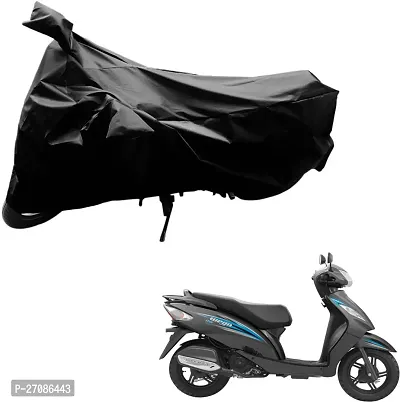 Fancy Two Wheeler Cover For Tvs Wego Black-thumb0