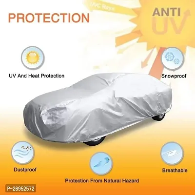 Autoretail Car Cover For Mahindra Tuv300 (Without Mirror Pockets) (Silver)-thumb3