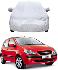 Hms Car Cover For Hyundai Getz (With Mirror Pockets) (Silver, For 2014, 2015, 2017, 2016 Models)-thumb1