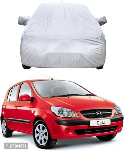 Hms Car Cover For Hyundai Getz (With Mirror Pockets) (Silver, For 2014, 2015, 2017, 2016 Models)-thumb2