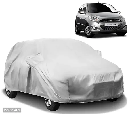 Stylish Car Cover For Hyundai I10 With Mirror Pockets Silver