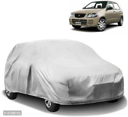Hms Car Cover For Maruti Suzuki Alto (Without Mirror Pockets) (Silver)-thumb0