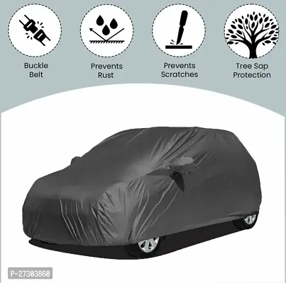 Hms Car Cover For Volkswagen Polo (Without Mirror Pockets) (Grey)-thumb4