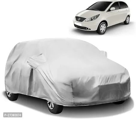 Hms Car Cover For Tata Indica Vista (With Mirror Pockets) (Silver)