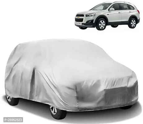 Autoretail Car Cover For Chevrolet Captiva (Without Mirror Pockets) (Silver)