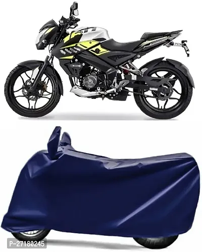 Water Repellent Two Wheeler Cover for Bajaj Pulsar 160 NS DTS-i Blue-thumb0