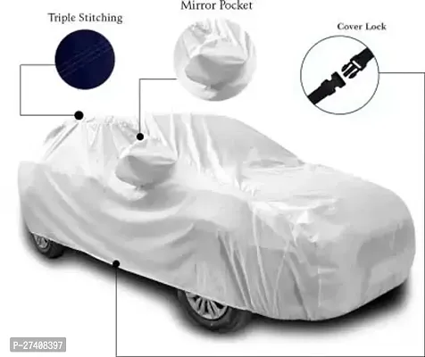 Autoretail Car Cover For Maruti Suzuki Swift (With Mirror Pockets) (Silver)-thumb3