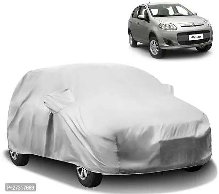 Stylish Car Cover For Fiat Palio With Mirror Pockets Silver