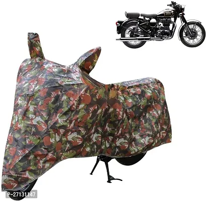 Designer Two Wheeler Cover for Royal Enfield -Classic Chrome