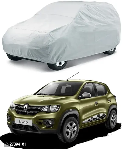 Hms Car Cover For Renault Kwid (Without Mirror Pockets) (Silver, For 2015, 2016, 2018 Models)