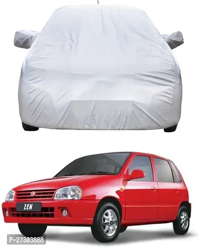 Hms Car Cover For Maruti Suzuki Zen (With Mirror Pockets) (Silver, For 2014, 2015, 2016, 2017 Models)-thumb2