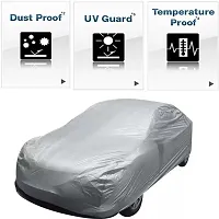 Hms Car Cover For Honda Universal For Car (With Mirror Pockets) (Silver)-thumb1