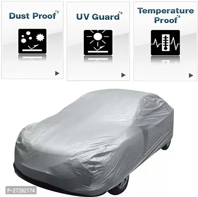 Hms Car Cover For Honda Universal For Car (With Mirror Pockets) (Silver)-thumb2