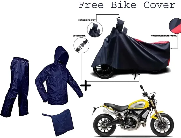 Heavy Duty Durable Rain Coat with Bike Cover