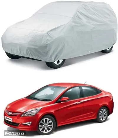 Hms Car Cover For Hyundai Verna (Without Mirror Pockets) (Silver, For 2008, 2009, 2006, 2007, 2013, 2005, 2014, 2015, 2012, 2011, 2010, 2016, 2017 Models)