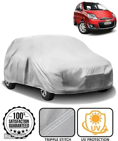 Hms Car Cover For Chevrolet Spark (Without Mirror Pockets) (Silver)