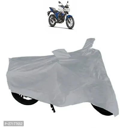 Classic Two Wheeler Cover For Suzuki Gixxer, Silver-thumb0