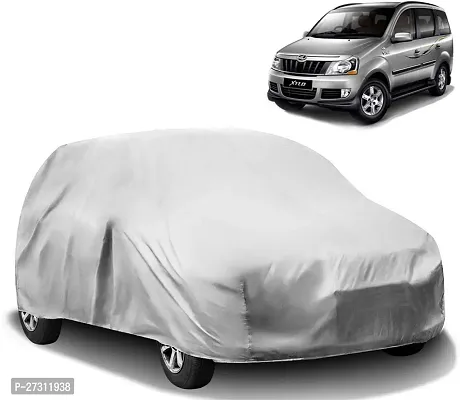 Stylish Car Cover For Mahindra Xylo - Without Mirror Pockets - Silver-thumb0