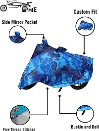 Stylish Waterproof Two Wheeler Cover For Universal For Bike Blue-thumb2