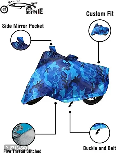 Stylish Waterproof Two Wheeler Cover For Universal For Bike Blue-thumb3