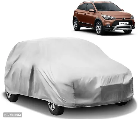 Hms Car Cover For Hyundai I20 Active (Without Mirror Pockets) (Silver)