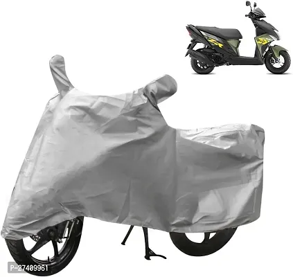 Designer Waterproof Two Wheeler Cover For Yamaha (Ray Zr, Silver)-thumb0