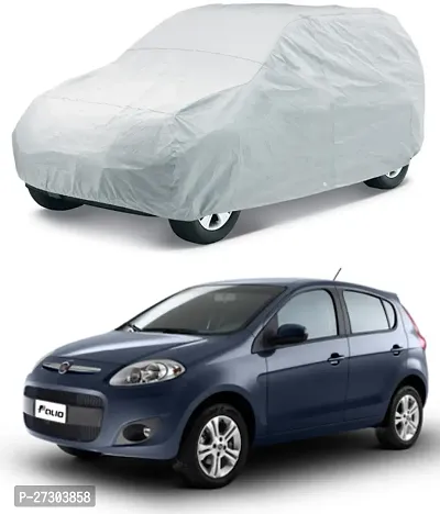 Hms Car Cover For Fiat Palio (Without Mirror Pockets) (Silver, For 2008, 2009, 2006, 2007, 2013, 2005, 2014, 2015, 2012, 2011, 2010, 2016, 2017 Models)