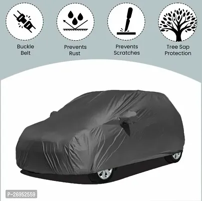 Autoretail Car Cover For Honda Jazz (Without Mirror Pockets) (Grey)-thumb4