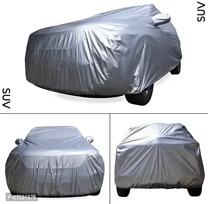 Classic Car Cover For Mahindra Xuv 500 ,With Mirror Pockets ,Silver-thumb4