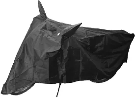 Designer Two Wheeler Cover For Bajaj (Discover 125 Dts-I, Black)-thumb1