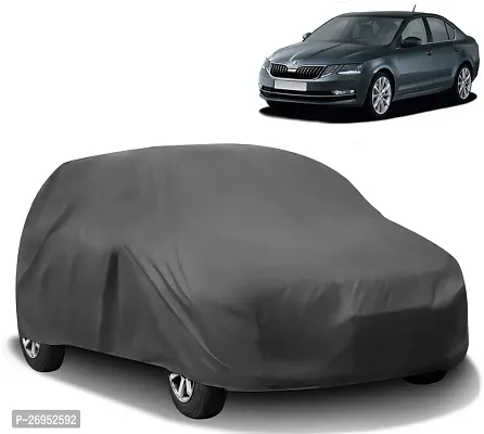 Autoretail Car Cover For Skoda Octavia (Without Mirror Pockets) (Grey)-thumb0