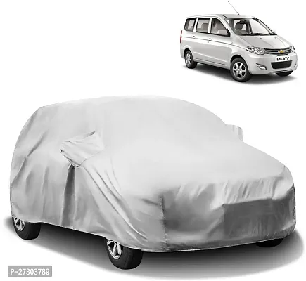 Hms Car Cover For Chevrolet Enjoy (With Mirror Pockets) (Silver)