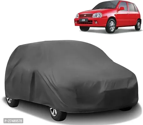 Stylish Car Cover For Maruti Zen - Without Mirror Pockets - Grey-thumb0