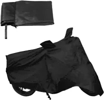 Designer Two Wheeler Cover For Bajaj (Boxer, Black)-thumb1