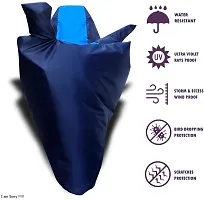 Water Repellent Two Wheeler Cover for Aprilia SR 150 Blue-thumb2