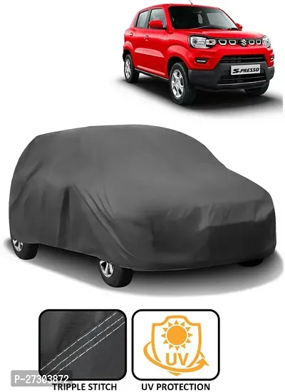 Hms Car Cover For Maruti Suzuki S-Presso (Without Mirror Pockets) (Grey)