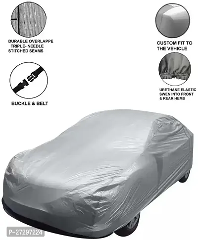 Autoretail Car Cover For Honda City (Without Mirror Pockets) (Silver)-thumb2