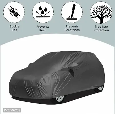 Autoretail Car Cover For Maruti Suzuki Alto K10 (With Mirror Pockets) (Grey)-thumb2