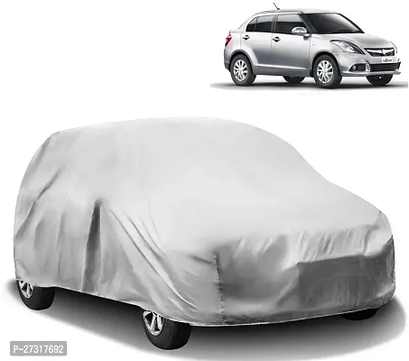 Stylish Car Cover For Maruti Swift Dzire Without Mirror Pockets Silver