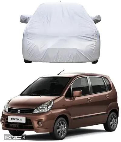 Hms Car Cover For Maruti Suzuki Zen Estilo (With Mirror Pockets) (Silver, For 2015, 2016, 2017, 2018 Models)-thumb0