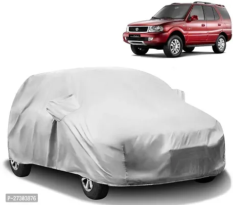 Hms Car Cover For Tata Safari (With Mirror Pockets) (Silver)