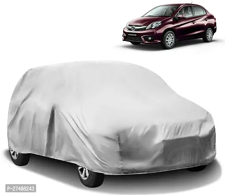 Designer Car Cover For Honda Amaze (Without Mirror Pockets) (Silver)