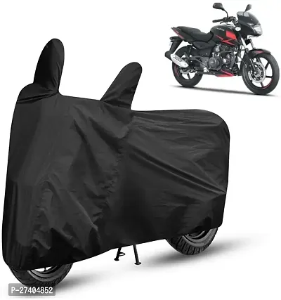 Stylish Two Wheeler Cover For Bajaj - Pulsar 180 DTS-I, Black