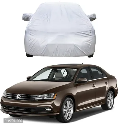 Classic Car Cover For Volkswagen Jetta ,With Mirror Pockets ,Silver-thumb0