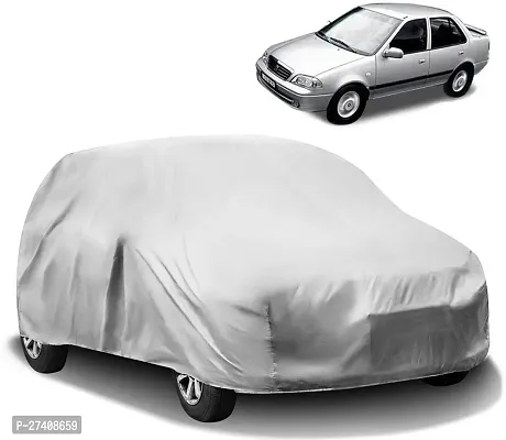 Designer Car Cover For Maruti Esteem (Without Mirror Pockets) (Silver)