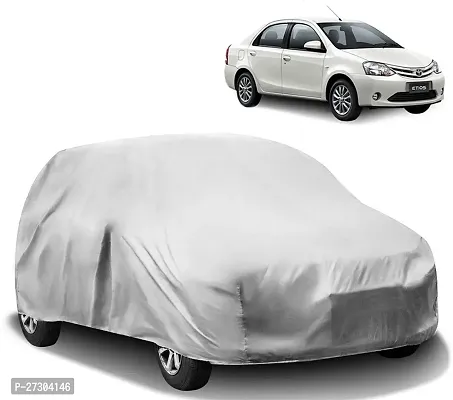 Hms Car Cover For Toyota Etios (Without Mirror Pockets) (Silver)