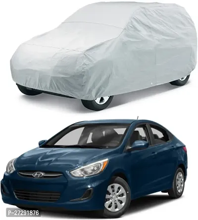 Classic Car Cover For Hyundai Accent ,Without Mirror Pockets ,Silver